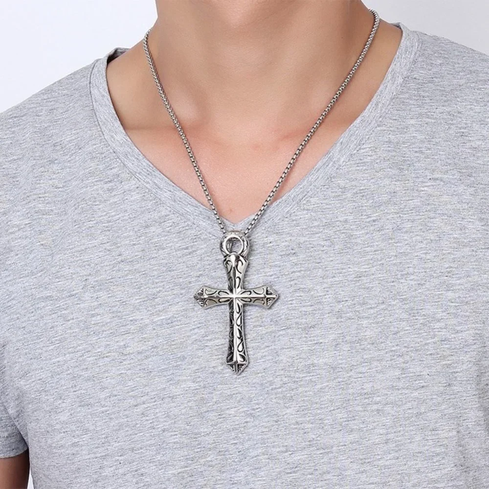 ❤️Surgical Foundry cross Pendant necklace for women/men, N90201P171